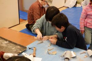 したら林業体験　木工体験の様子